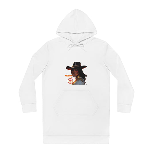 Chic Women's Hoodie Dress with Stylish Graphic Print, Casual Wear, Gift for Her, Trendy Fashion, Relaxed Fit